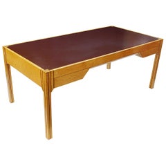 Used Rare 1980s Mid Century Art Deco Executive Table Desk by Pierre Paulin for Baker