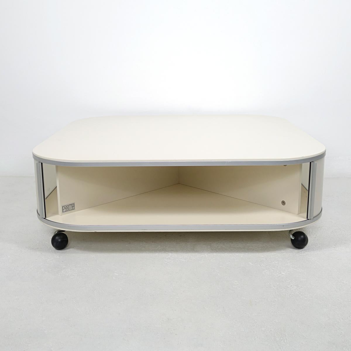 white square cocktail table