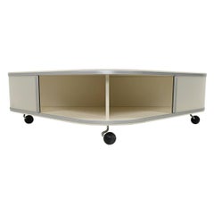 Rare 1980s Modern Off-White Square Coffee Table with Storage by Pastoe