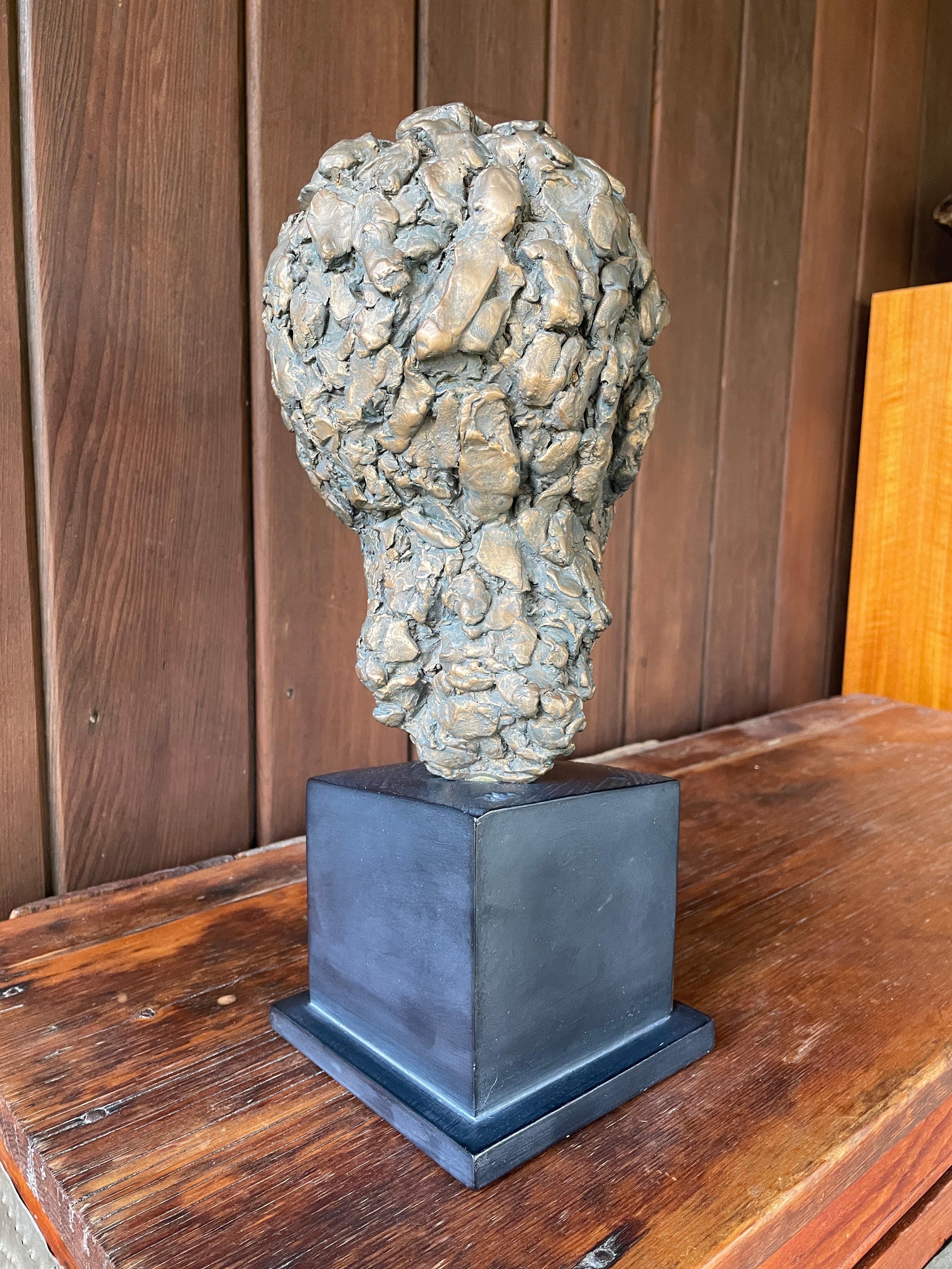 Molded Rare 1980s Robert Berks Sculpture of Robert F. Kennedy Journalism Award RFK Bust For Sale