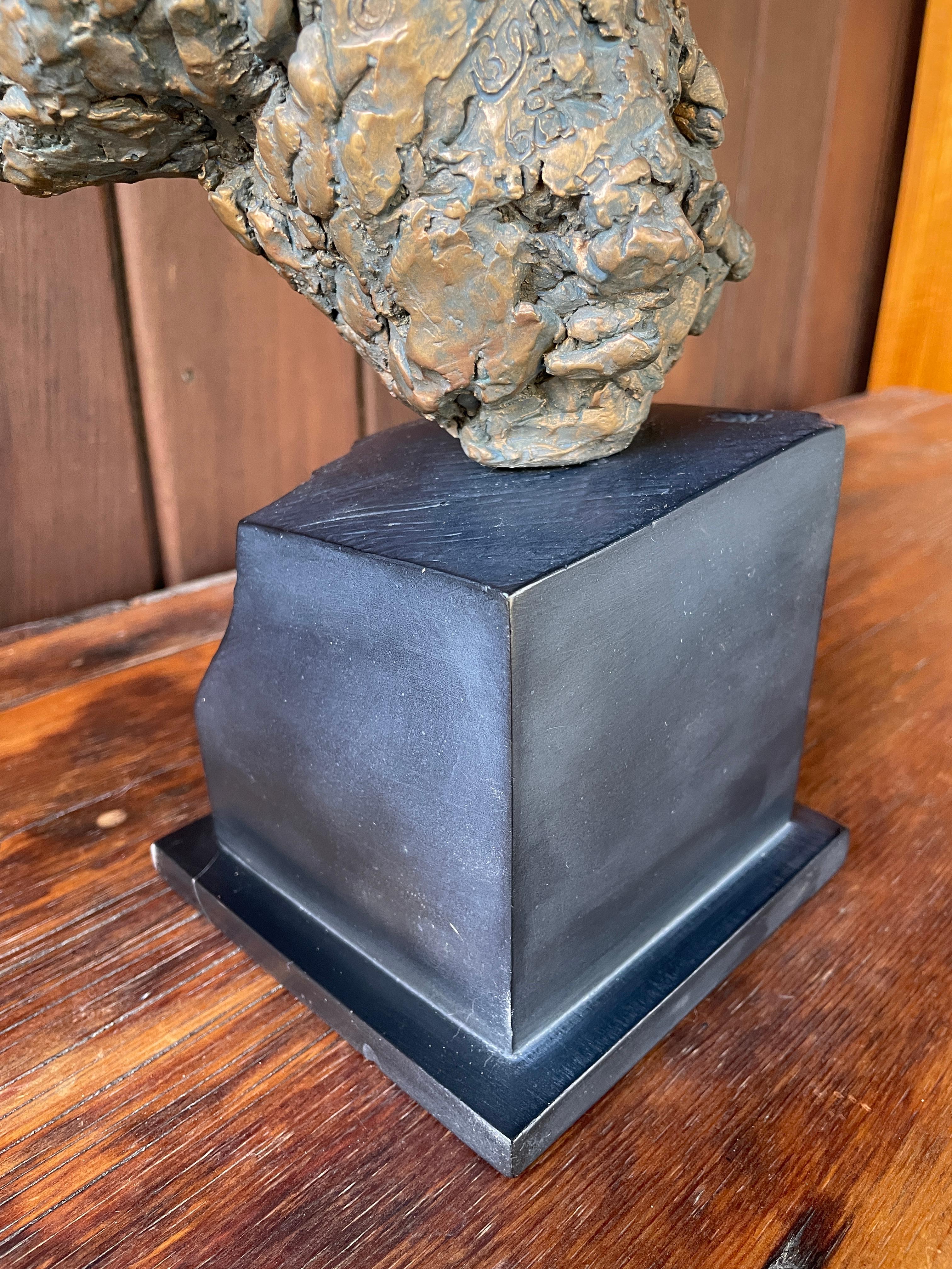 Late 20th Century Rare 1980s Robert Berks Sculpture of Robert F. Kennedy Journalism Award RFK Bust For Sale
