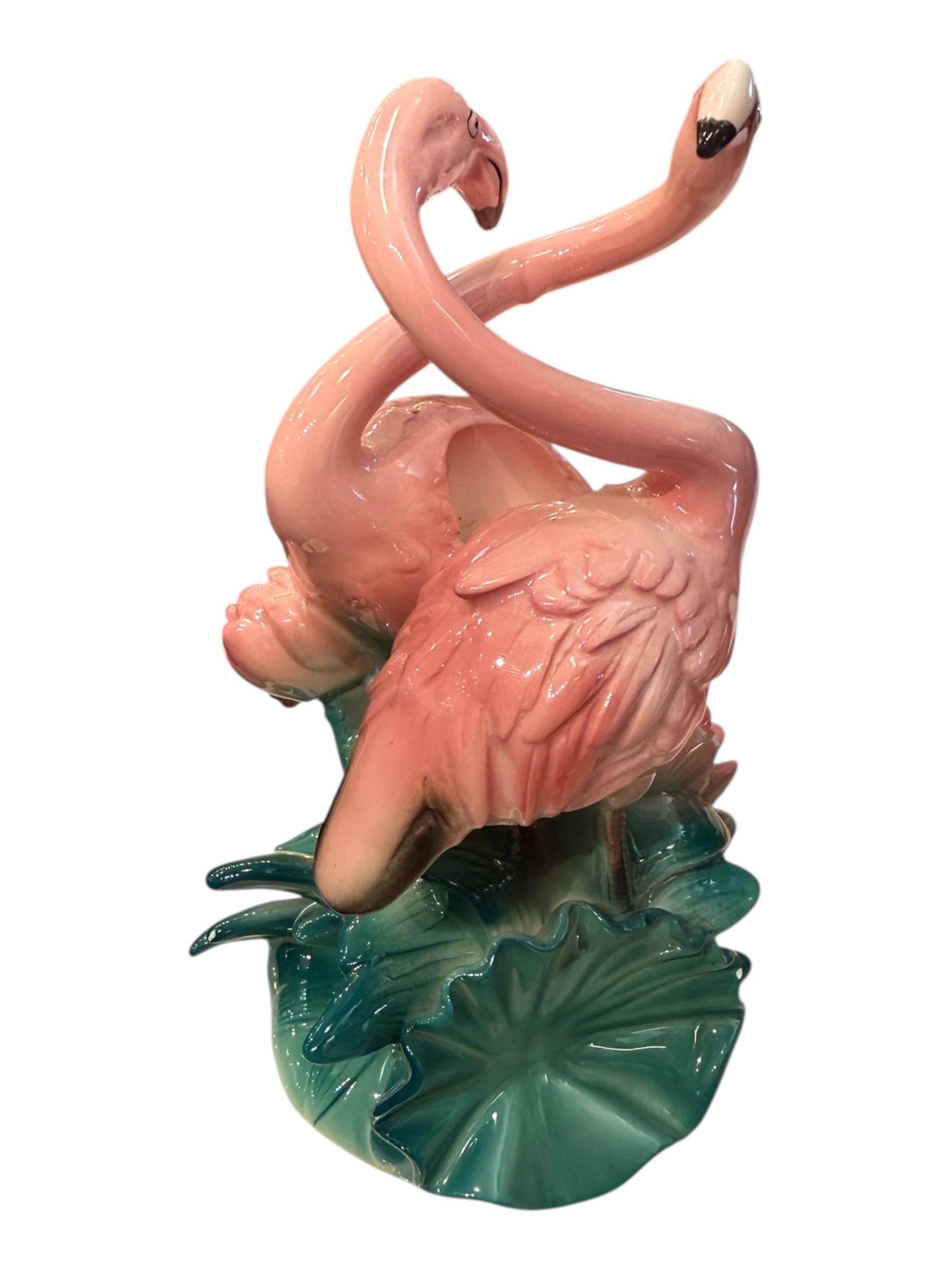 American Rare 1987 Fitz & Floyd Flamingo Candleholder