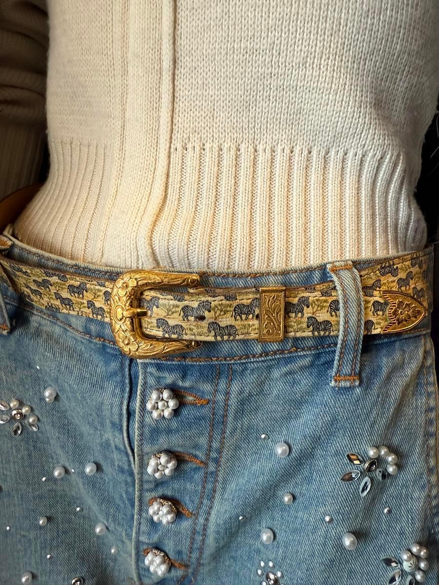Rare 1988 Hermès Zebra Vintage Belt For Sale 5