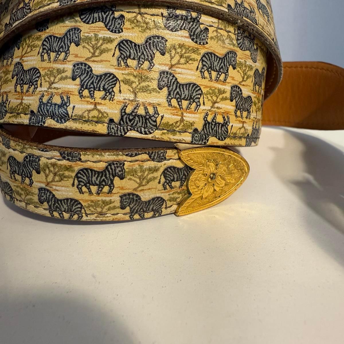 Women's Rare 1988 Hermès Zebra Vintage Belt For Sale