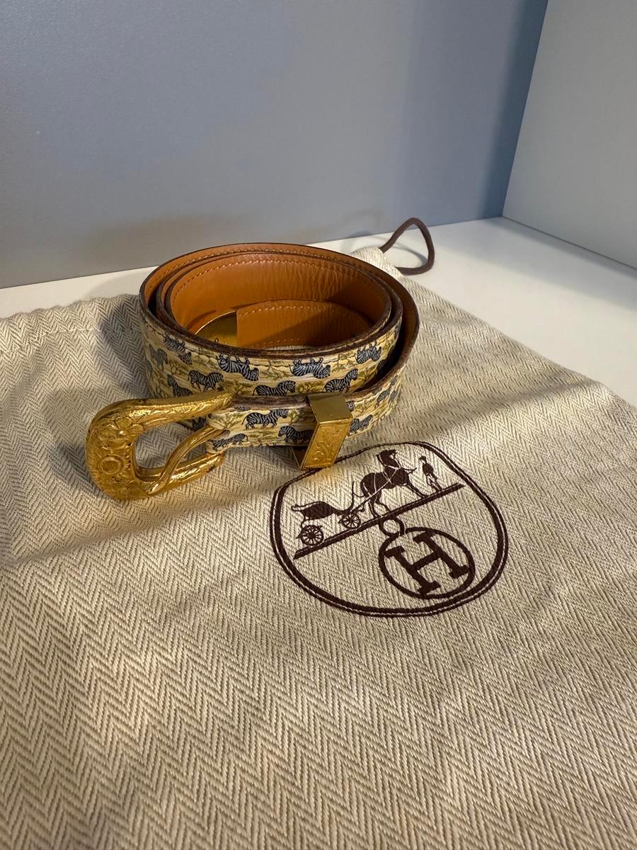 Rare 1988 Hermès Zebra Vintage Belt For Sale 4