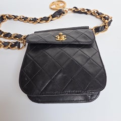 Rare 1990s Chanel CC Waist Pouch Chain Belt