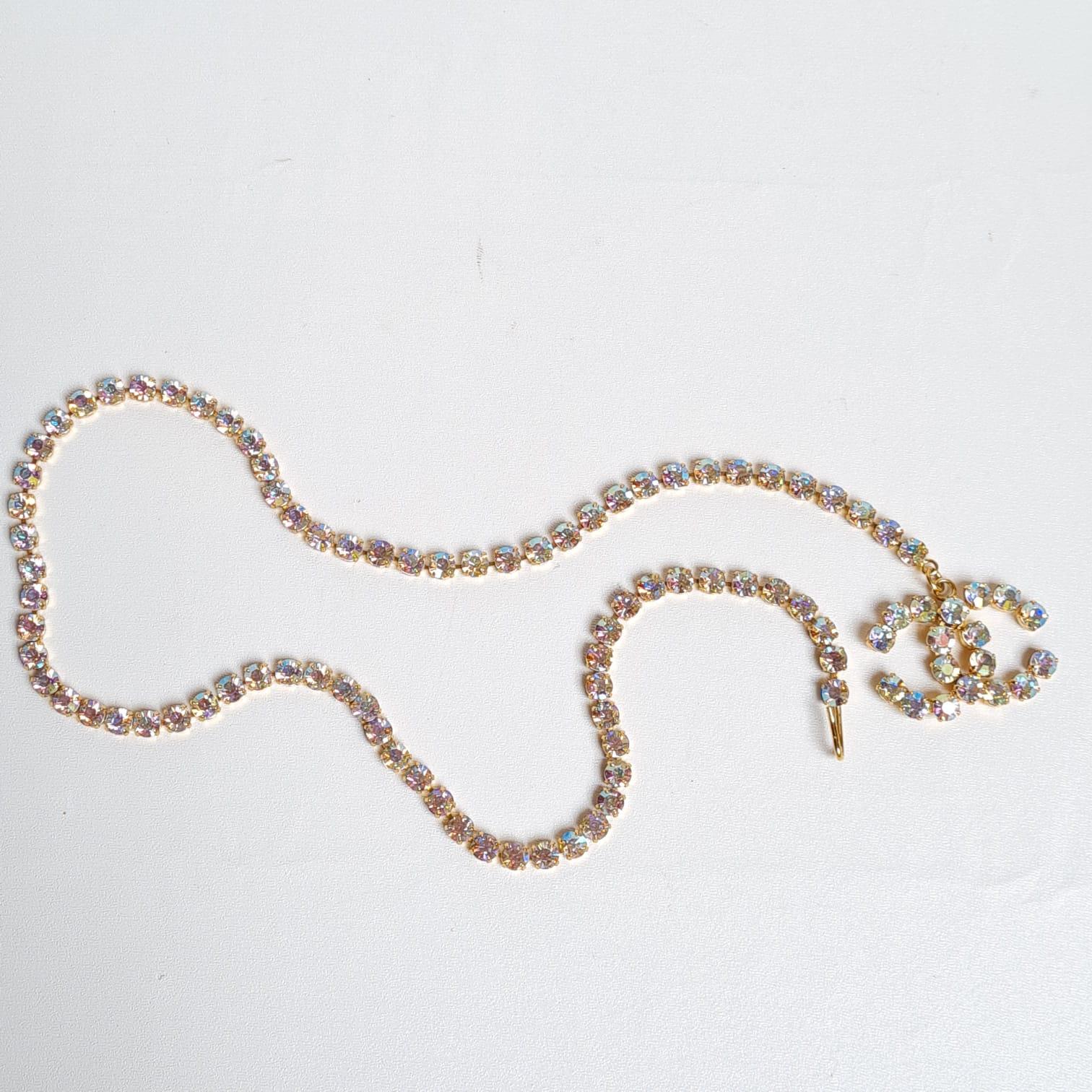 Rare 1990s Chanel Crystal Waist Belt 6