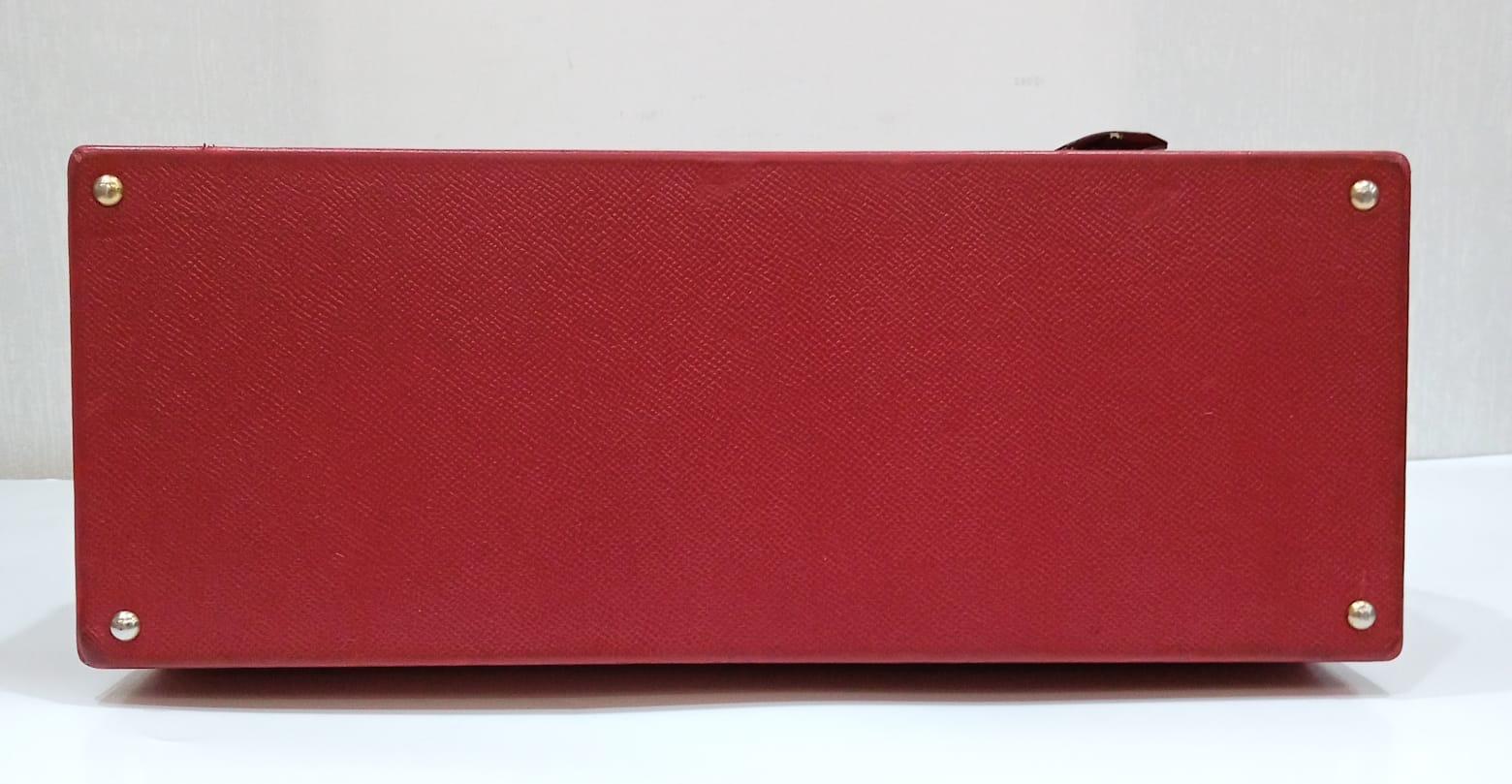 Rare 1990s Hermes Red Epsom Bolide Macpherson Bag For Sale 9