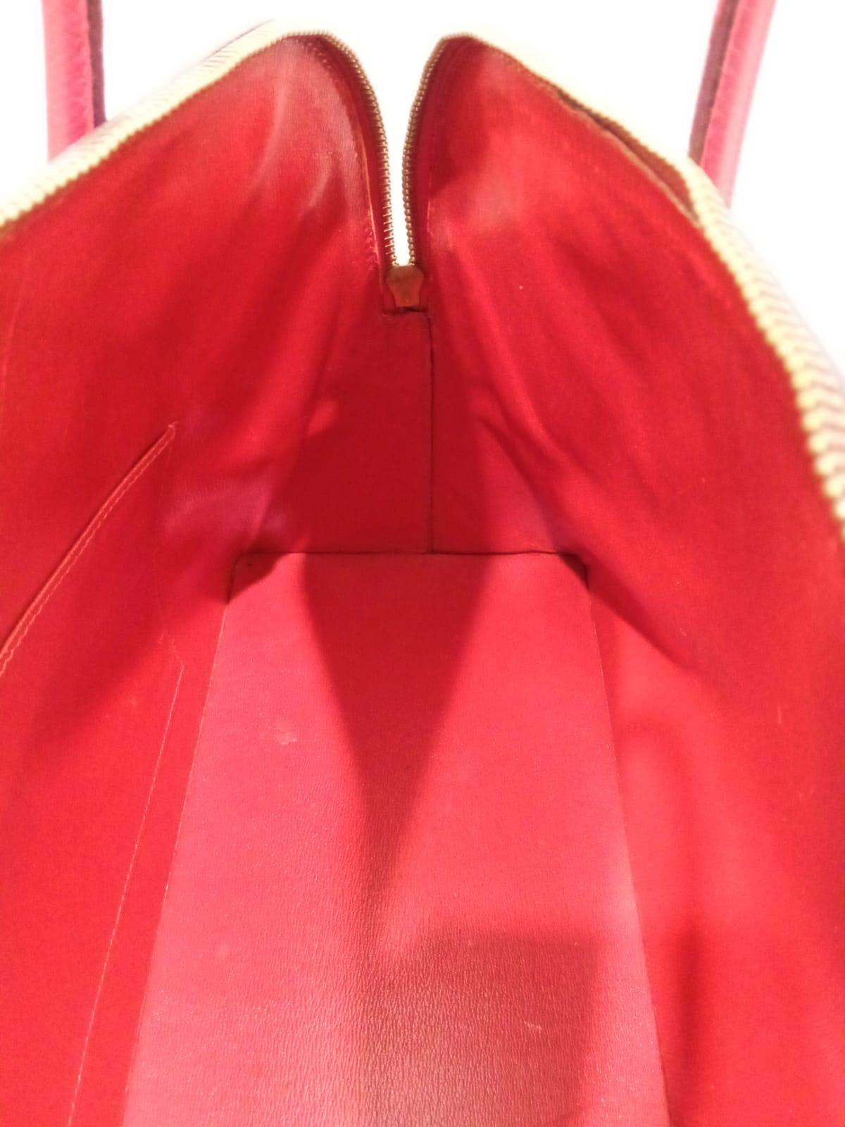 Rare 1990s Hermes Red Epsom Bolide Macpherson Bag For Sale 12