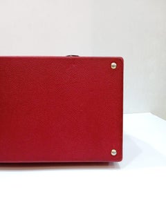 Rare 1990s Hermes Red Epsom Bolide Macpherson Bag