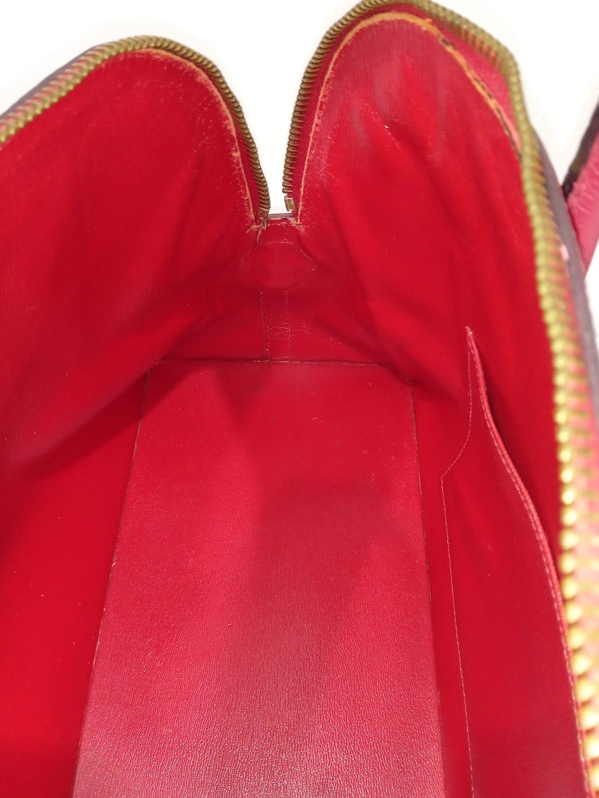 Rare 1990s Hermes Red Epsom Bolide Macpherson Bag For Sale 2