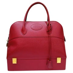 Seltene 1990er Hermes Rot Epsom Bolide Macpherson Tasche