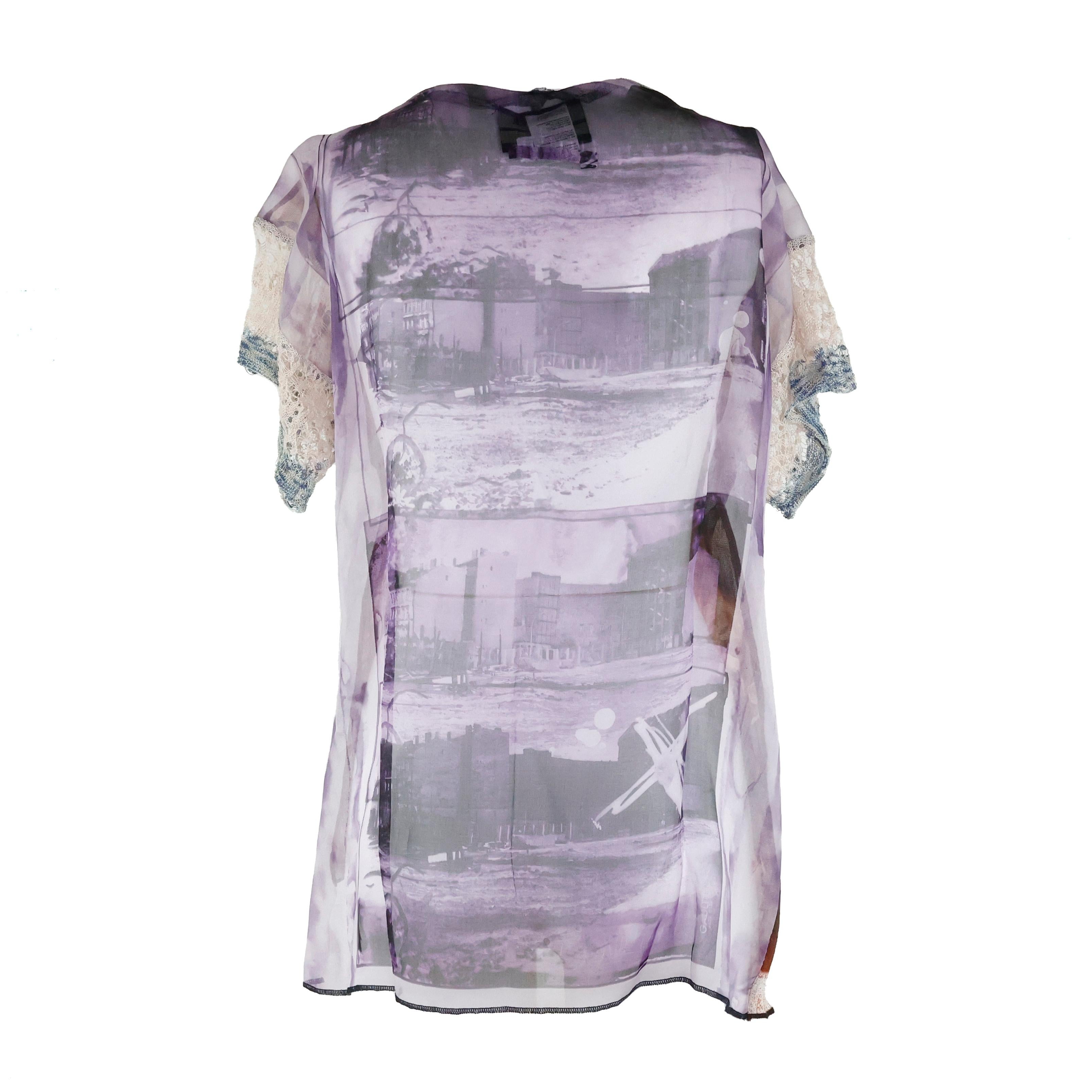 Raro top in rete patchwork di Jean Paul Gaultier 