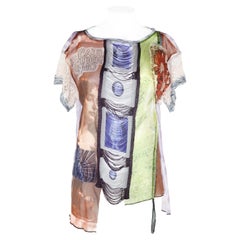 Rare 1990 Jean Paul Gaultier Patchwork "Ricamo" mesh top