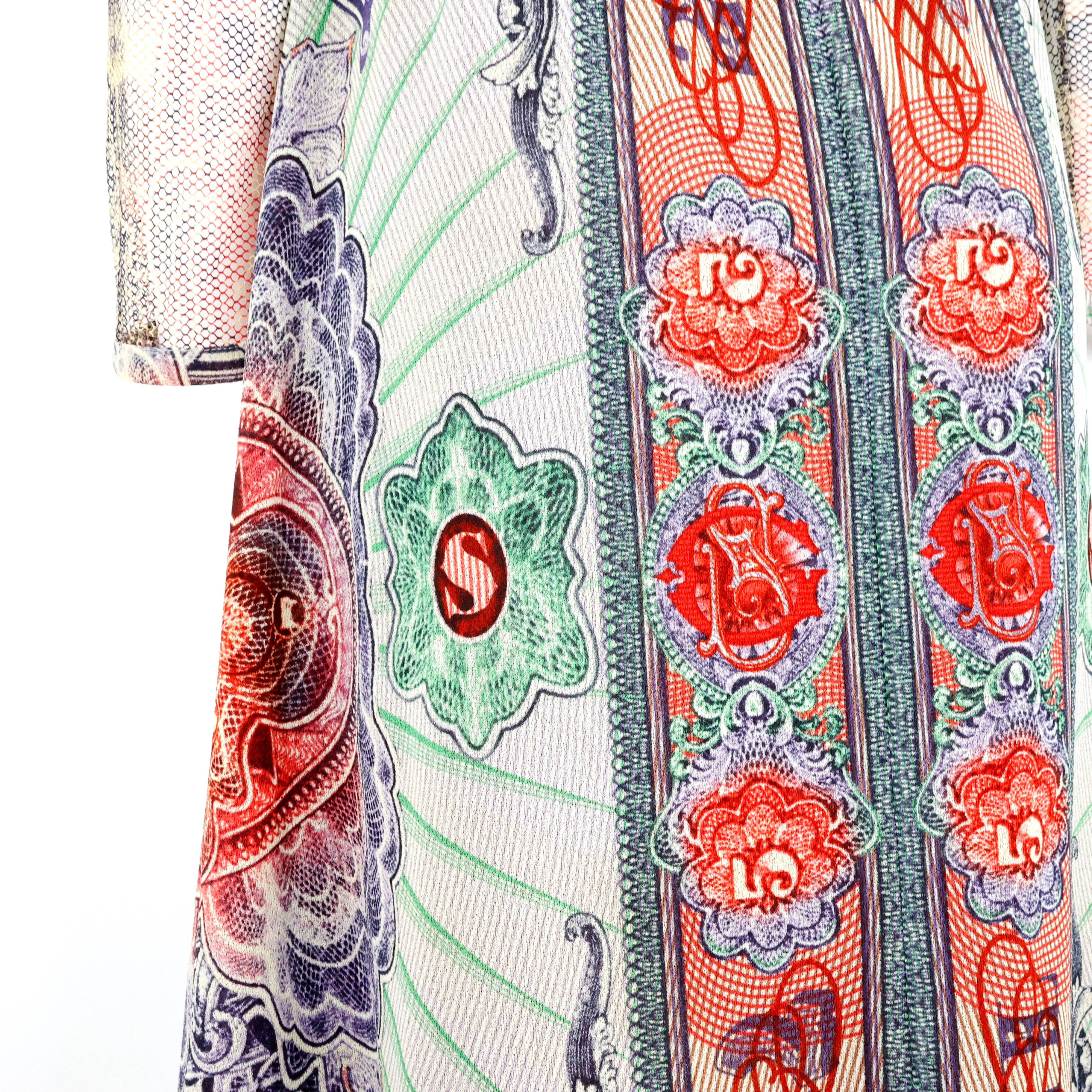 Rare  1990s Jean Paul Gaultier Valut / Bank Note Dress For Sale 2