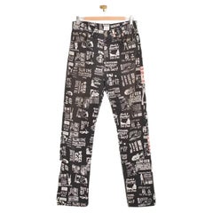 Rare 1990's Moschino Adult Ads Fetish Theme Patterned Vintage Trousers Jeans