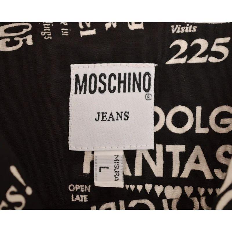 Rare 1990's Moschino Adult Ads style Fetish Newspaper Print Pattern Shirt For Sale 2
