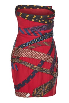 Rare 1990s Moschino Couture Tie Dress