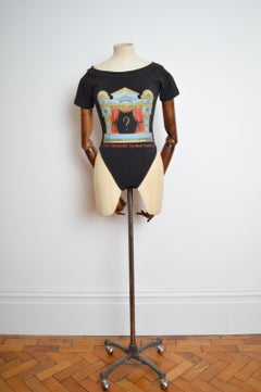 Rare 1990’s Moschino ‘Love Theatre’ Via Sant Andrea MILAN Black stretchy body