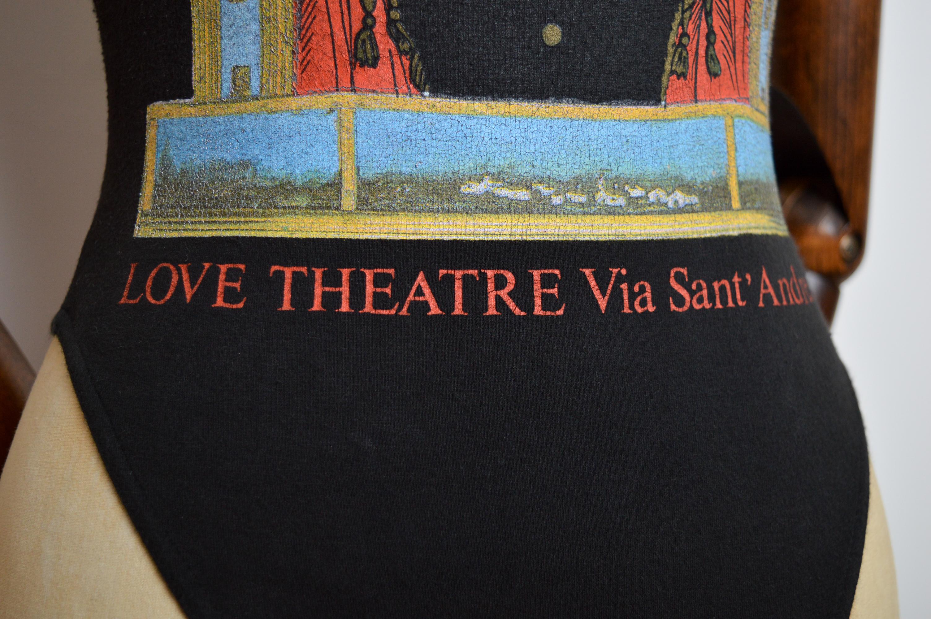 Rare 1990’s Moschino ‘Love Theatre’ Via Sant Andrea MILAN Black stretchy body For Sale 4