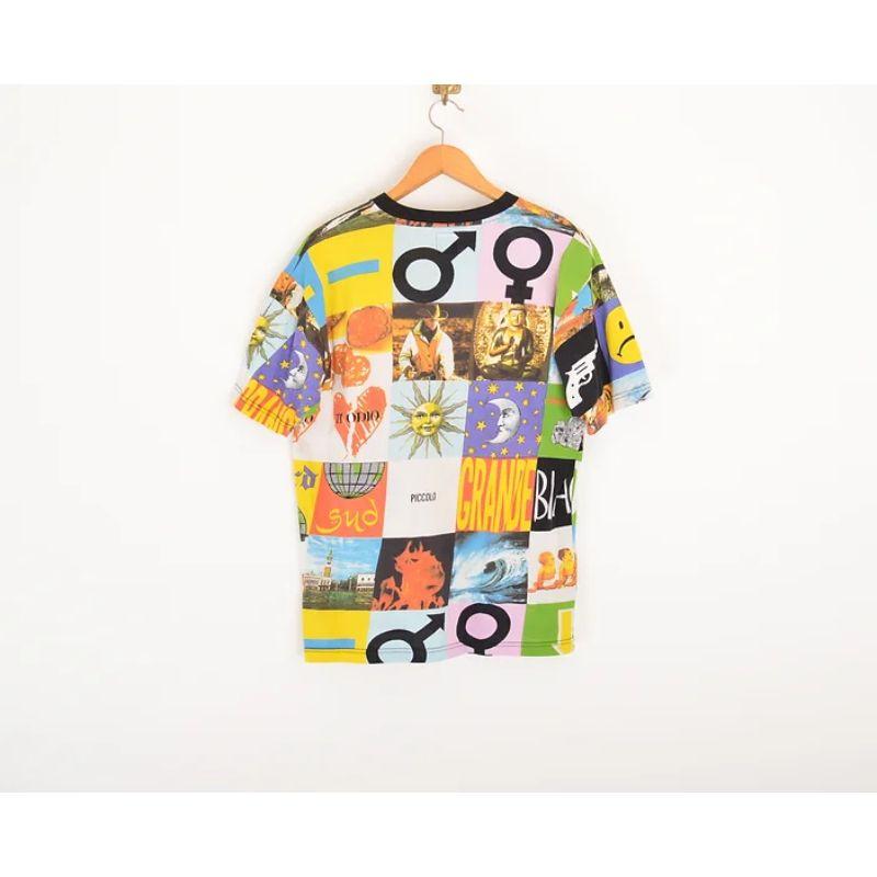 T-shirt d'archives Moschino rare imprimé « Opposites » des années 1990 en vente 4