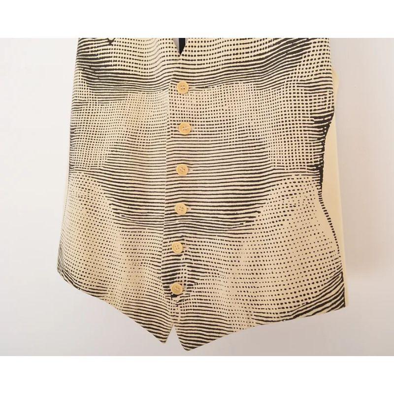 Rare 1990's Moschino Optical Illusion Fornasetti Torso style Waistcoat Jacket In Good Condition For Sale In Sheffield, GB