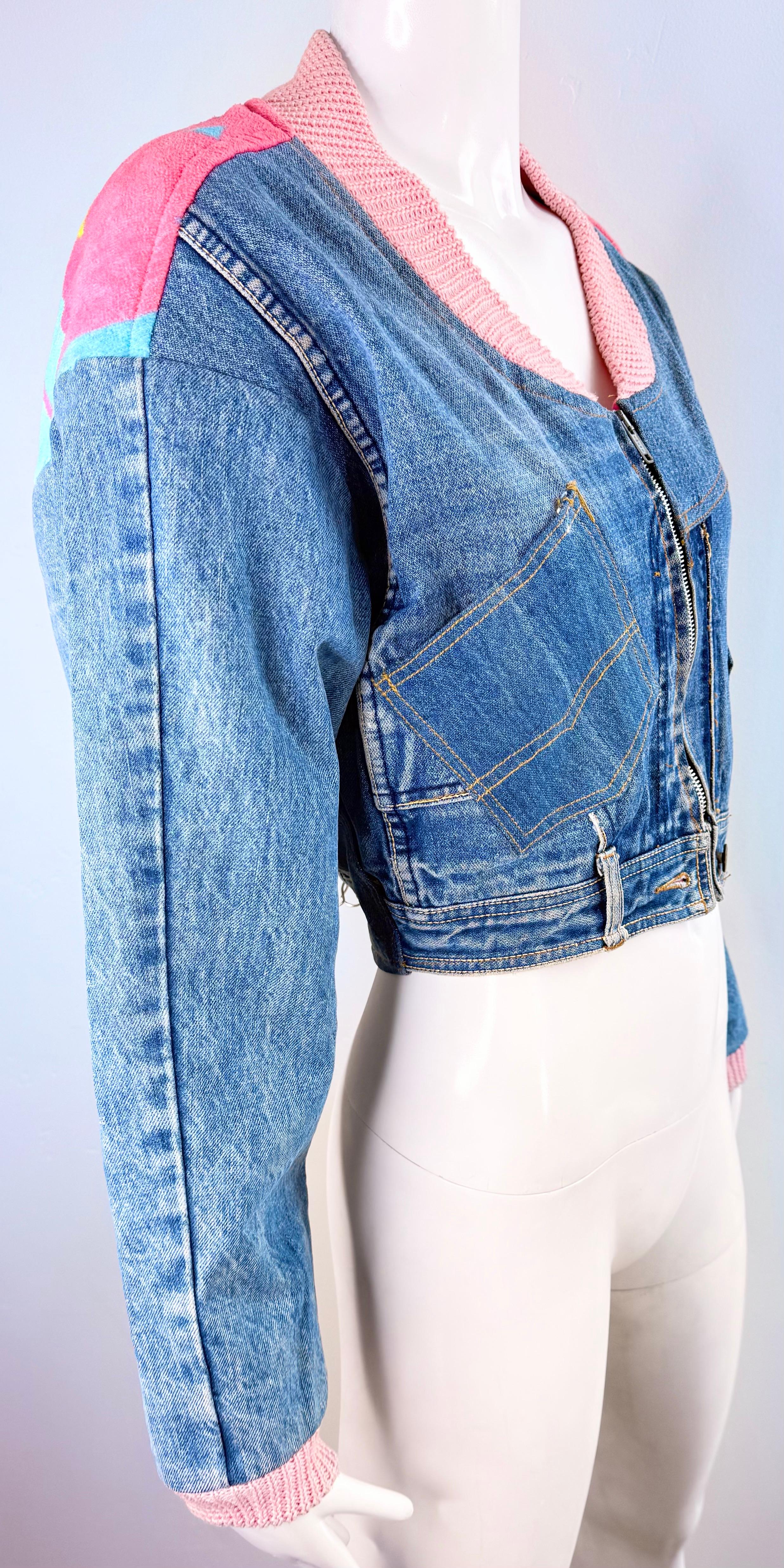 Rare 1990 Too Cute Guetta Family Denim Tweety Jacket Vintage Looney Tunes USA en vente 8