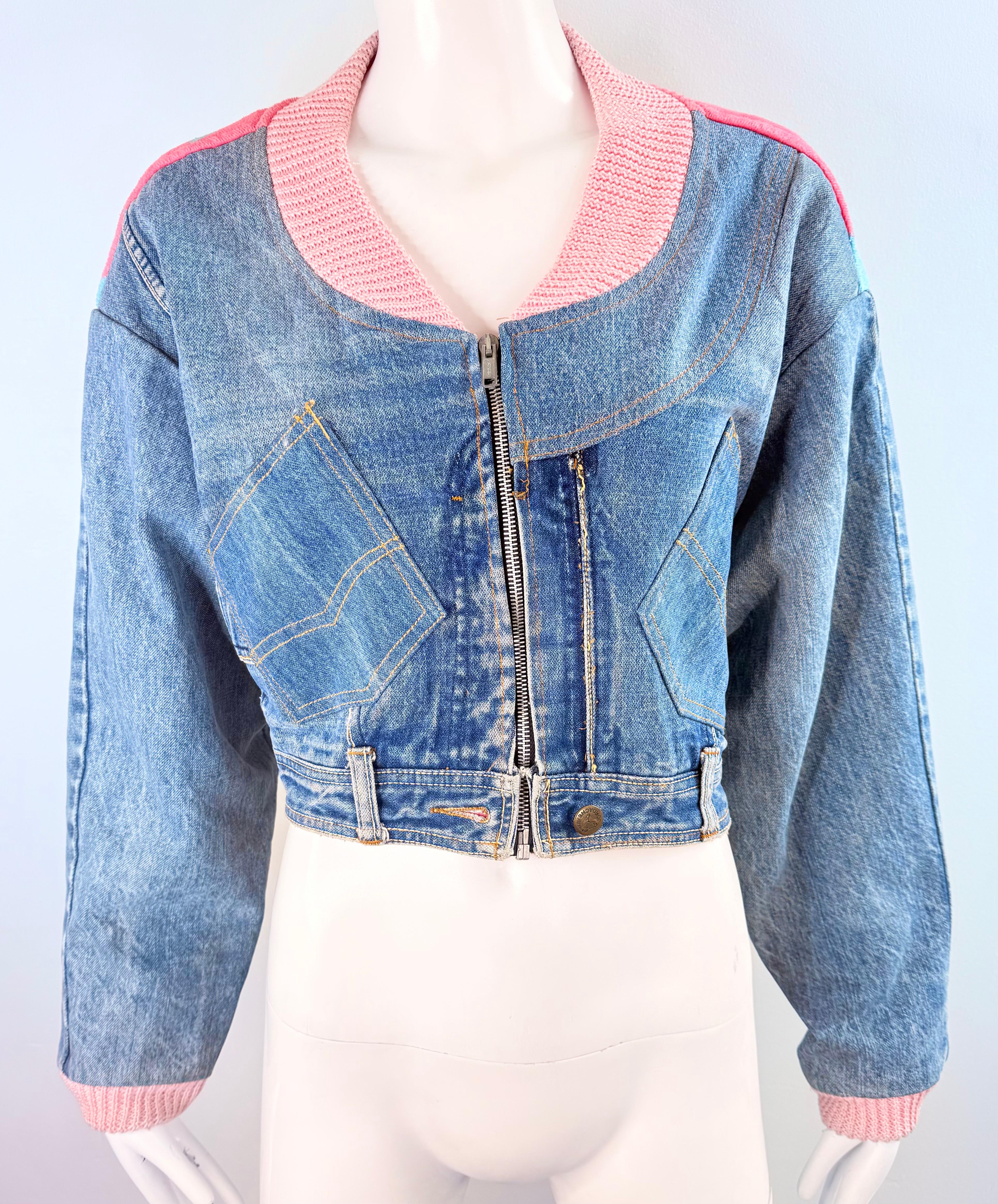 Rare 1990 Too Cute Guetta Family Denim Tweety Jacket Vintage Looney Tunes USA en vente 10