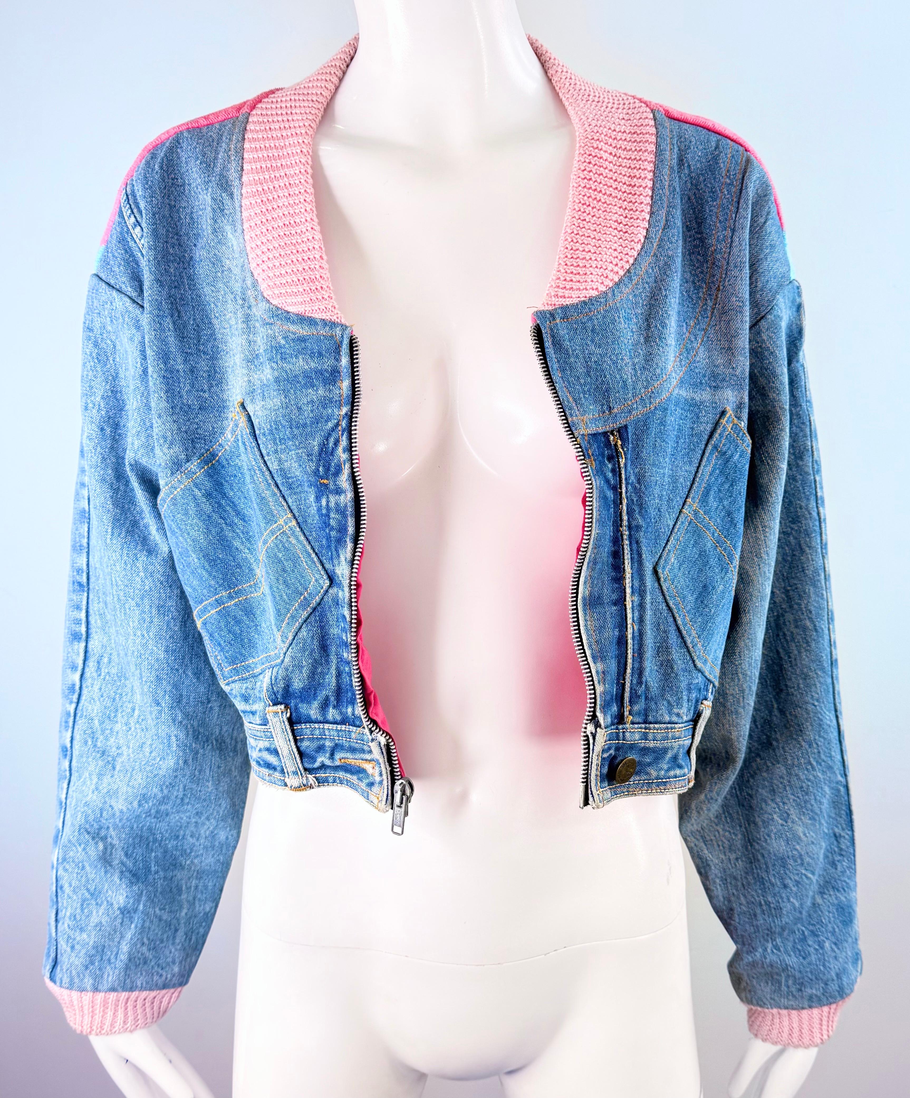 Rare 1990 Too Cute Guetta Family Denim Tweety Jacket Vintage Looney Tunes USA en vente 11