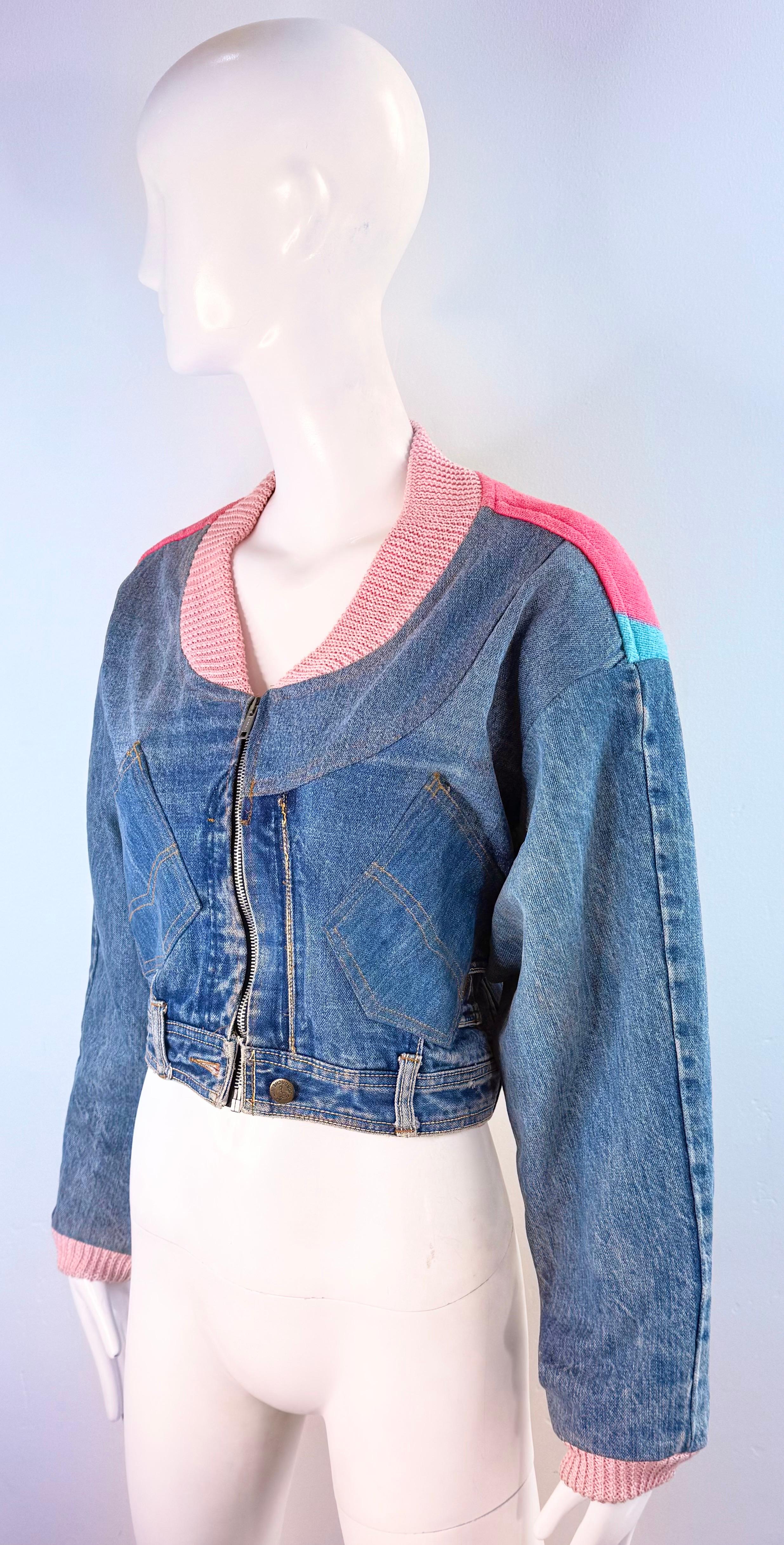 Rare 1990 Too Cute Guetta Family Denim Tweety Jacket Vintage Looney Tunes USA en vente 14