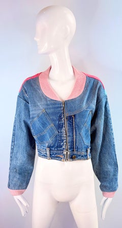 Rare 1990s Too Cute Guetta Family Denim Tweety Jacket Vintage Looney Tunes USA