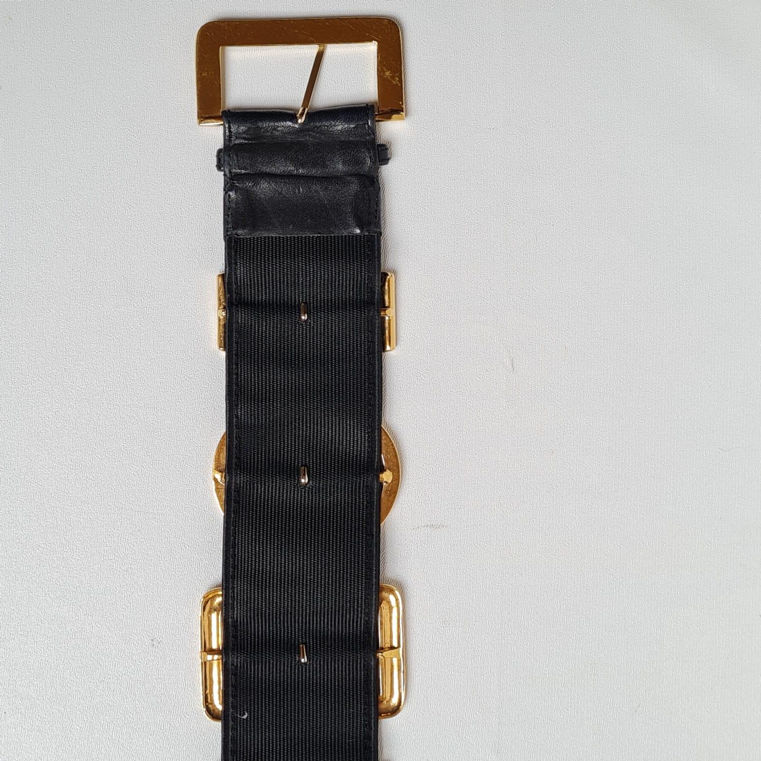 Rare 1990s Vintage Chanel Elastic Buckled Belt 5
