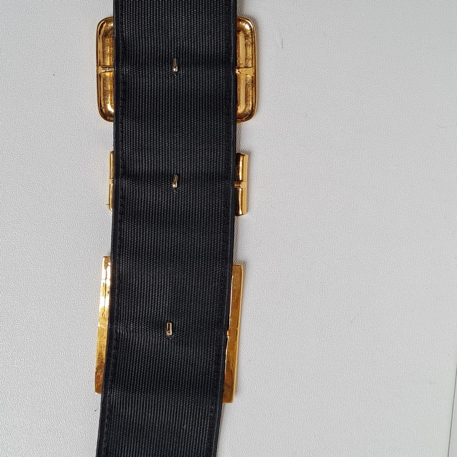 Rare 1990s Vintage Chanel Elastic Buckled Belt 6