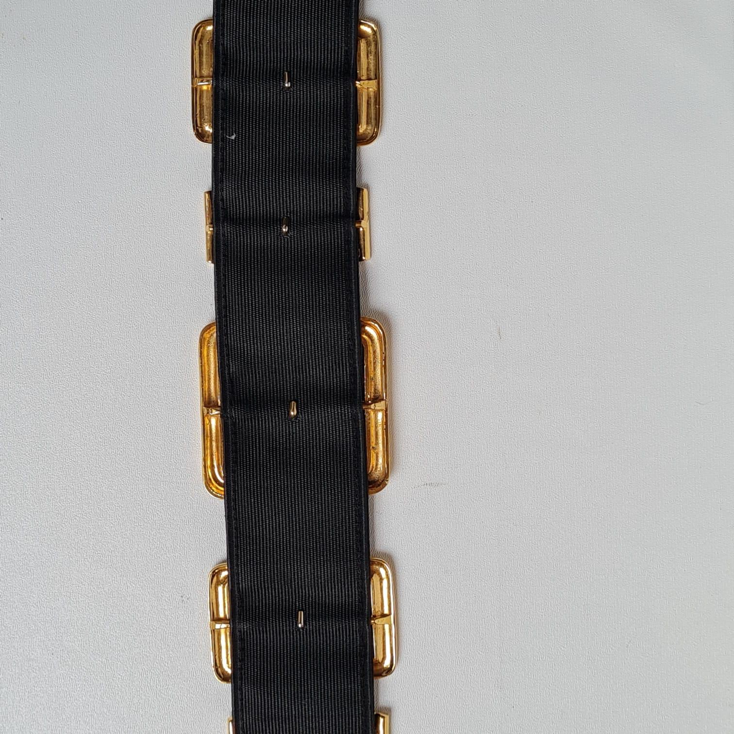 Rare 1990s Vintage Chanel Elastic Buckled Belt 7