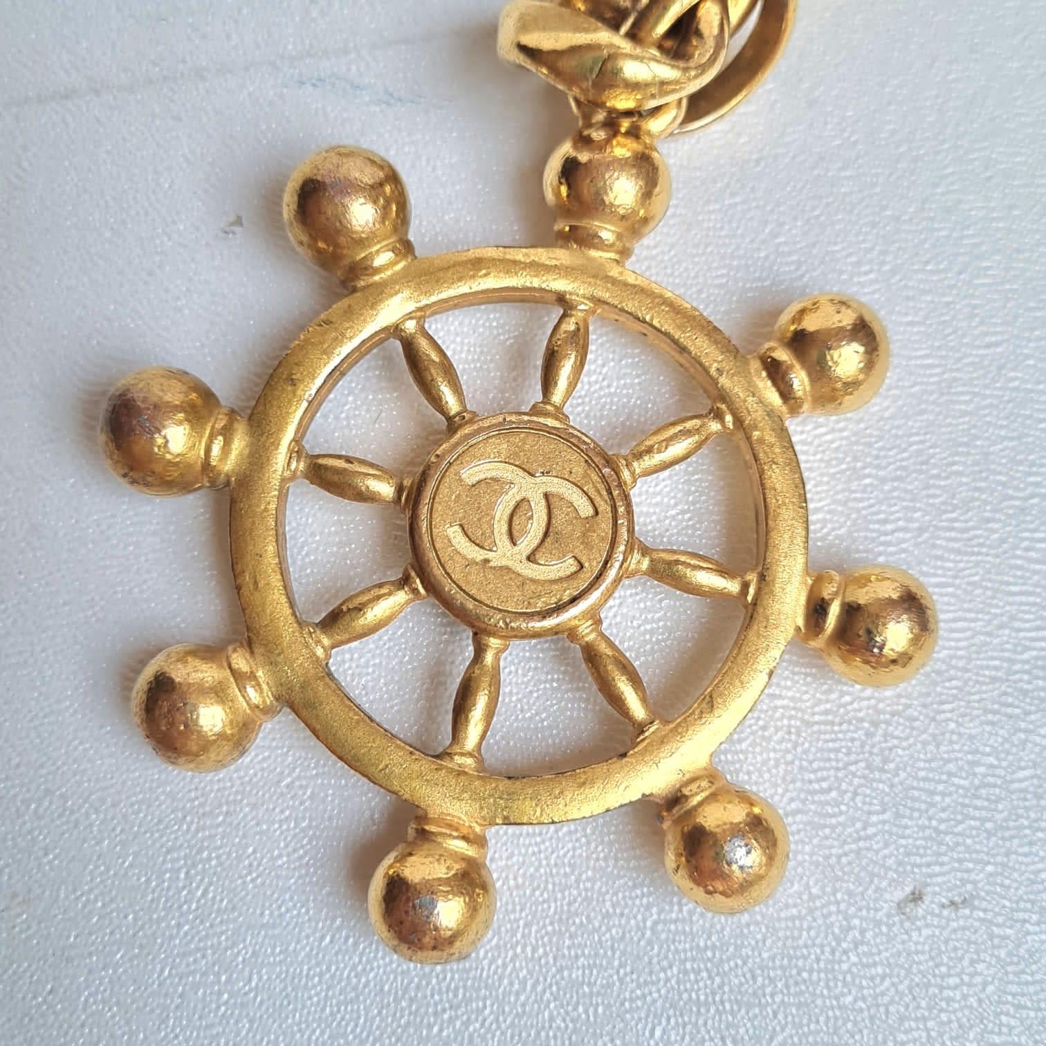 Rare 1994 Vintage Chanel 24K Gold Layered Sailor Chain Belt 4