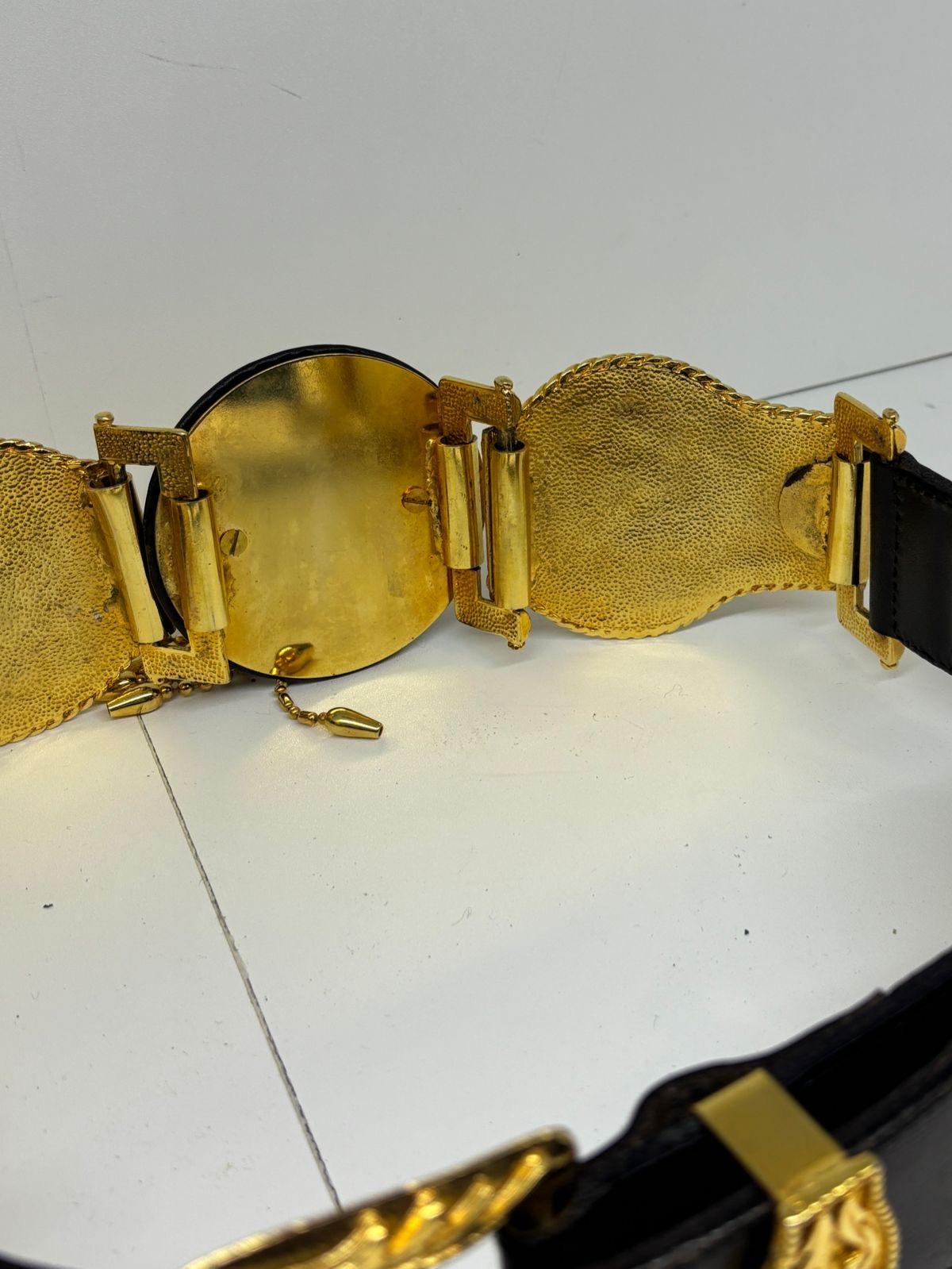 Rare 1995 Gianni Versace Fringe Medusa Bondage Belt For Sale 2