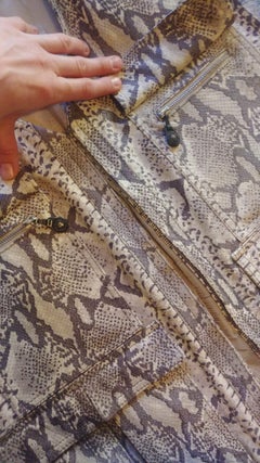 Rare 1995 Gianni Versace Leather Snake Print Men's Vest
