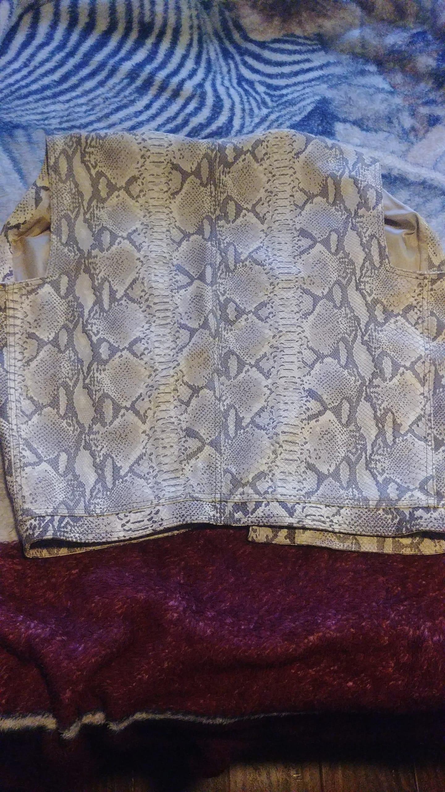 Gray Rare 1995 Gianni Versace Leather Snake Print Men's Vest