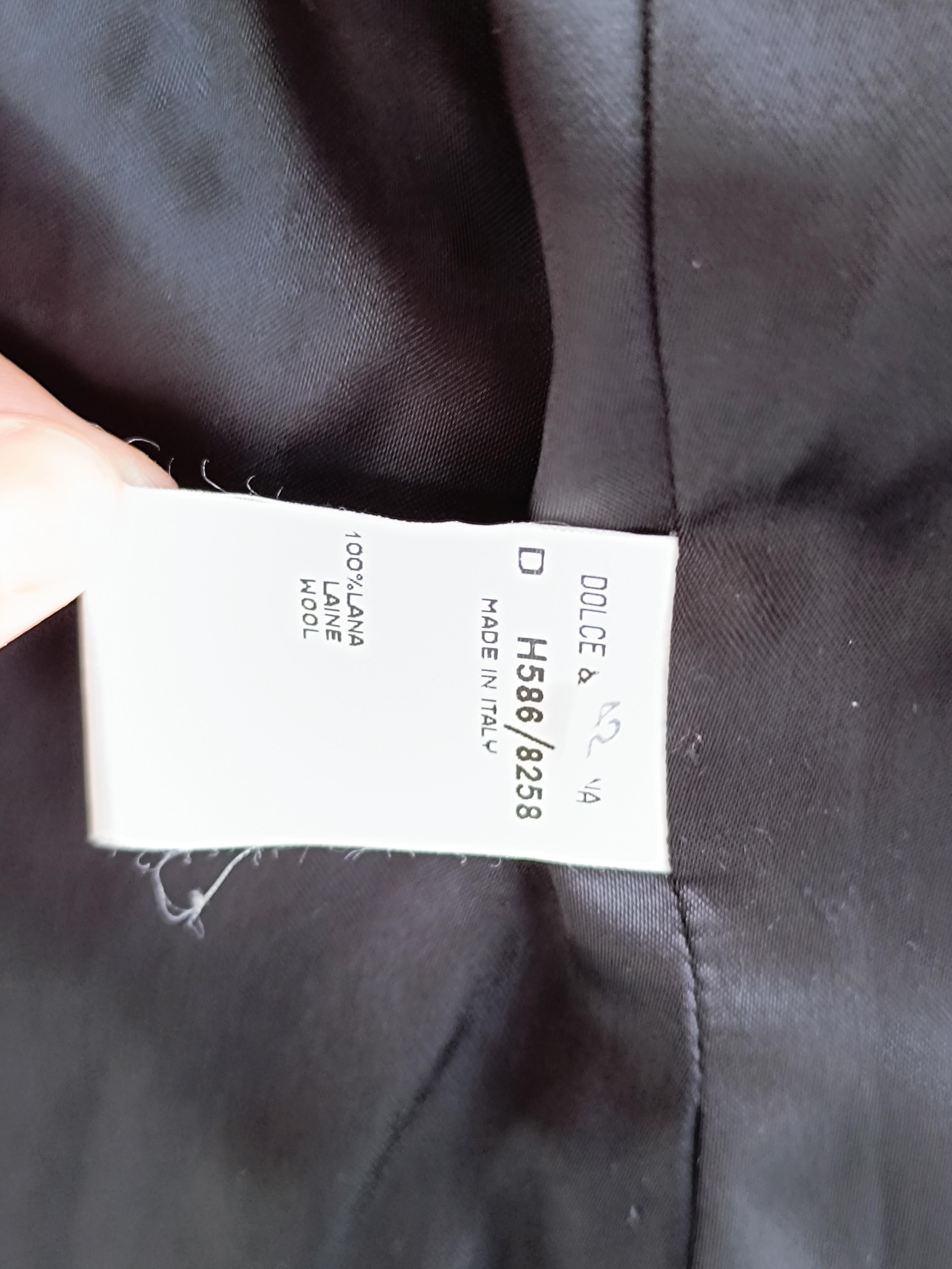 Raro! 1997 97FW Dolce & Gabbana Vintage Trench in Lana in vendita 11