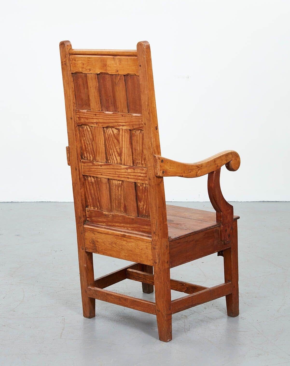 Rare 19th C. Canadian Tall Back Armchair For Sale 4