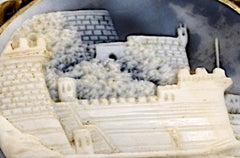 Rare 19th Century Carved Cameo in Blue and White