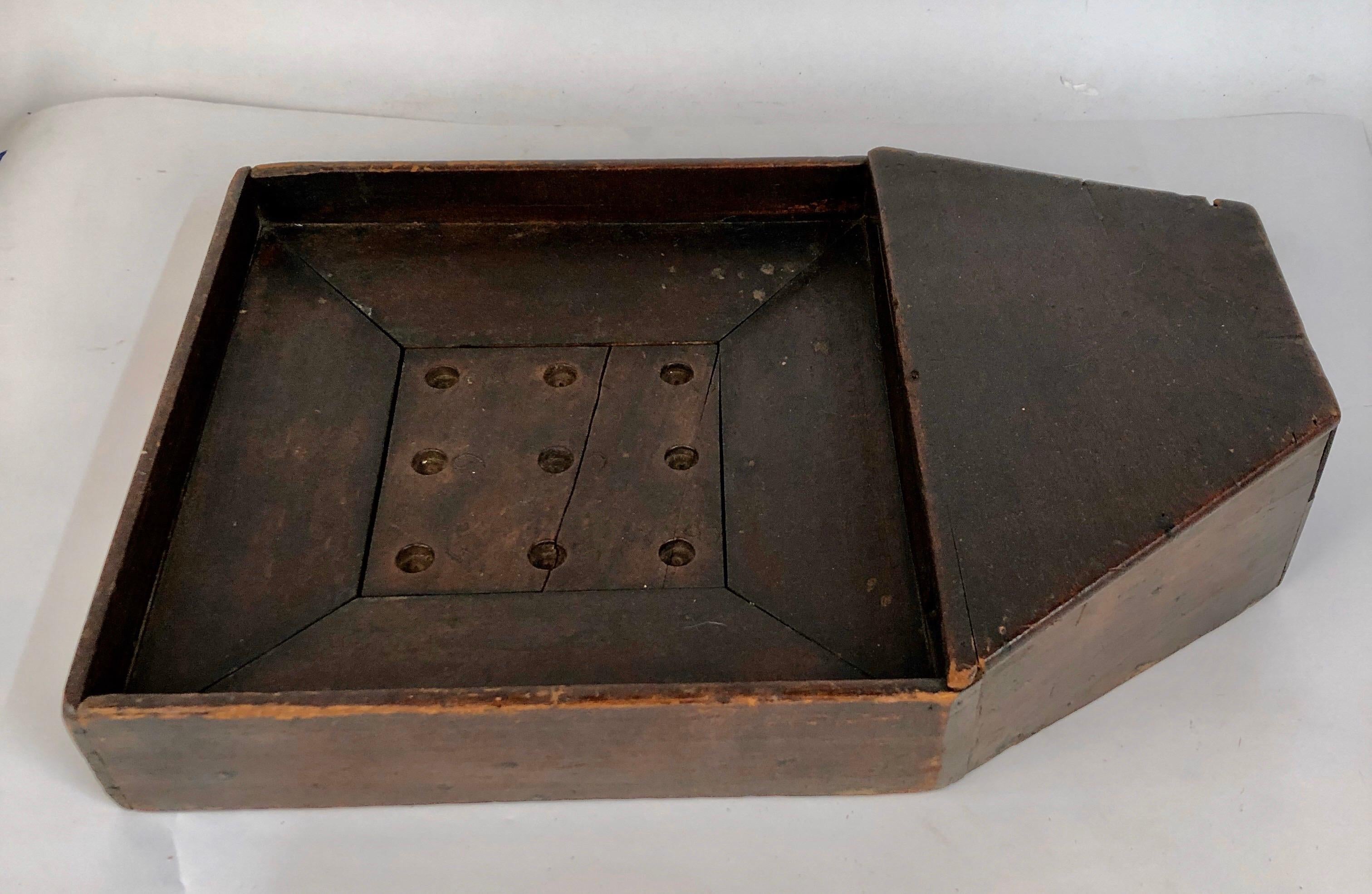 Carved Rare 19th Century Early American Game Board Folk Art Primitive Roulette Game