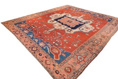 Alriz Collection Rare 19th cent. Serapi tribal rug