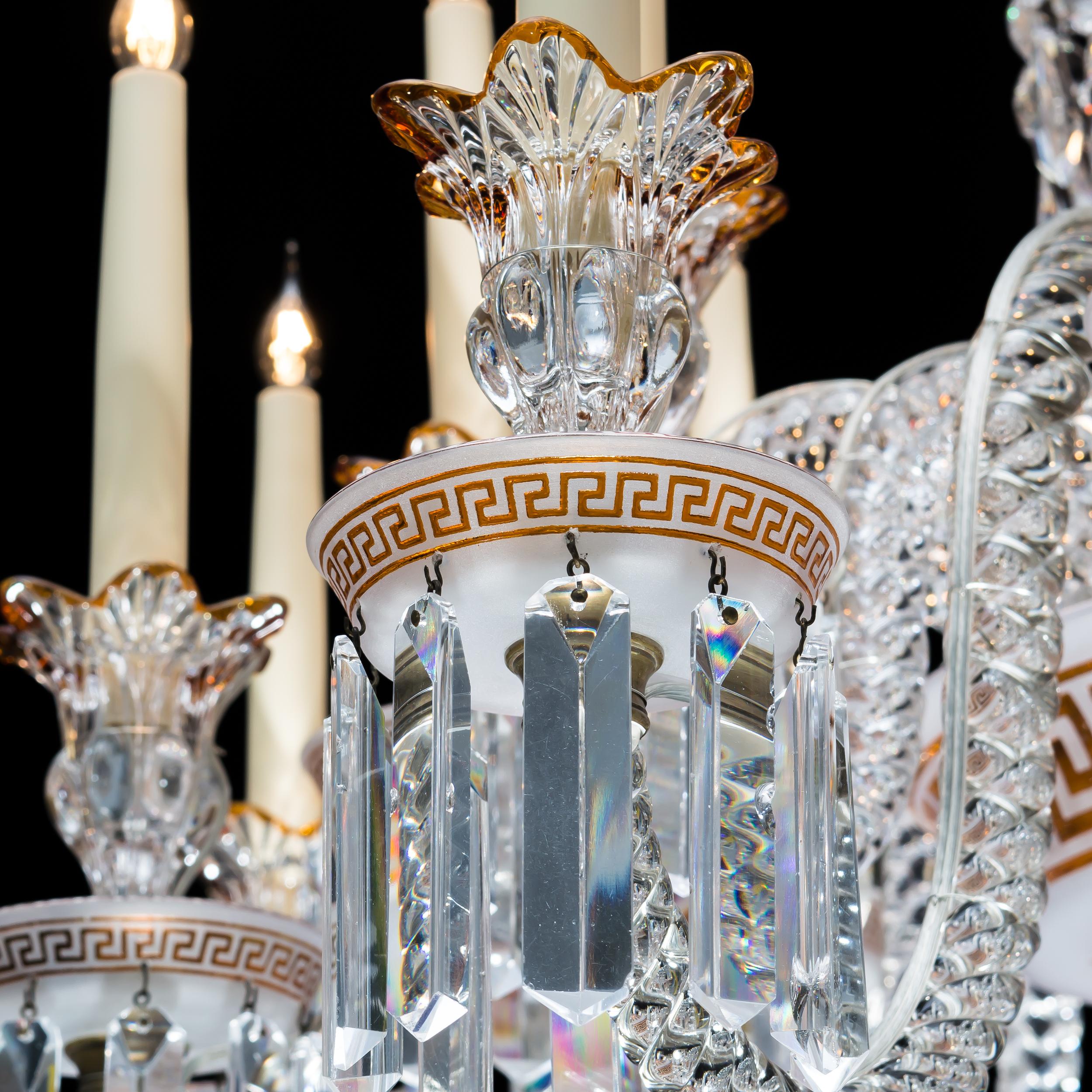 Rare 19th Century 18-Light Crystal Chandelier by Baccarat In Good Condition In London, GB