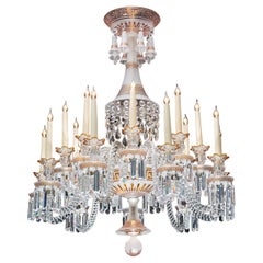 Rare 19th Century 18-Light Crystal Chandelier by Baccarat