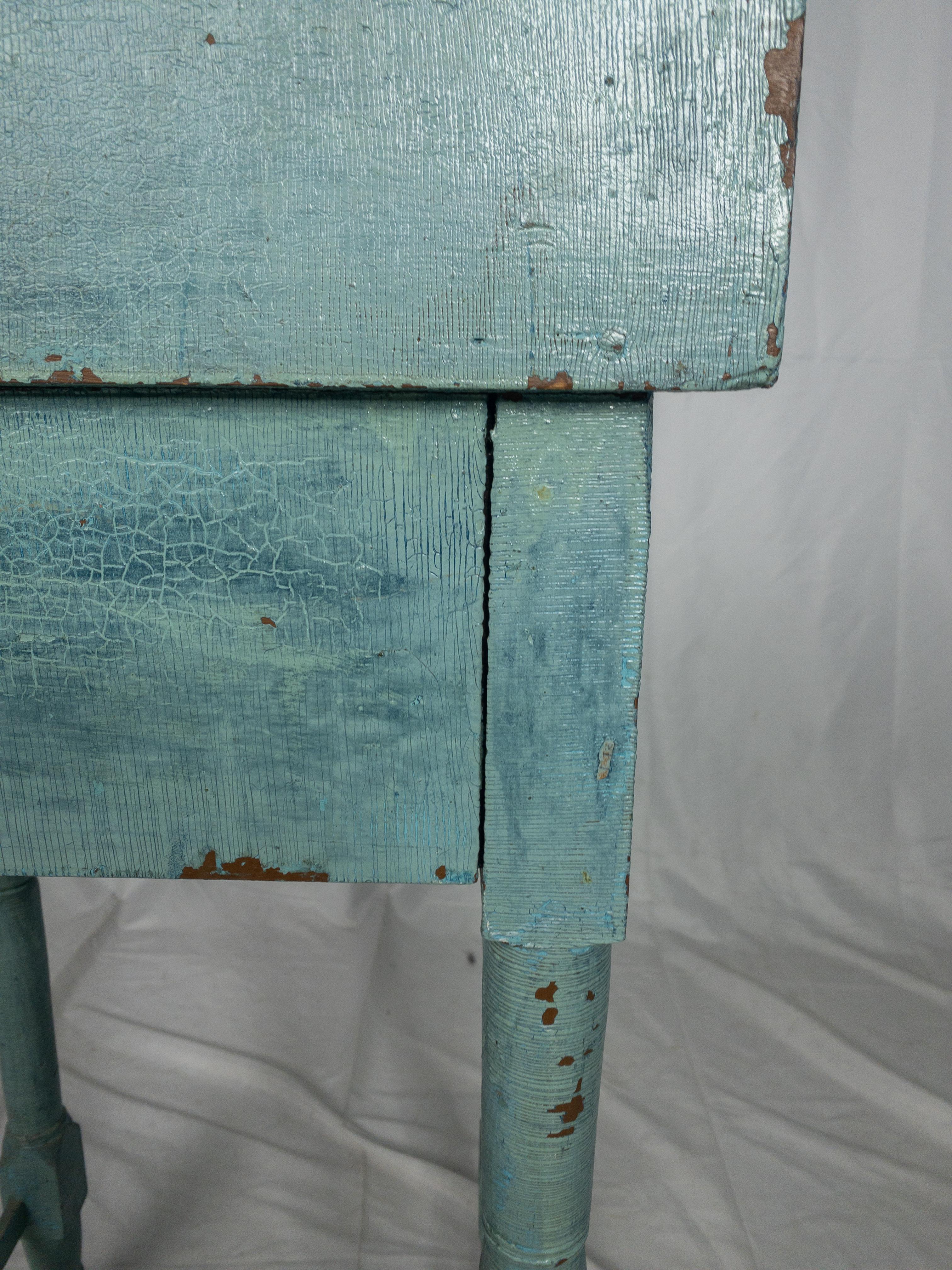 Rare 19th Century American Painted Wooden Side Stand 6