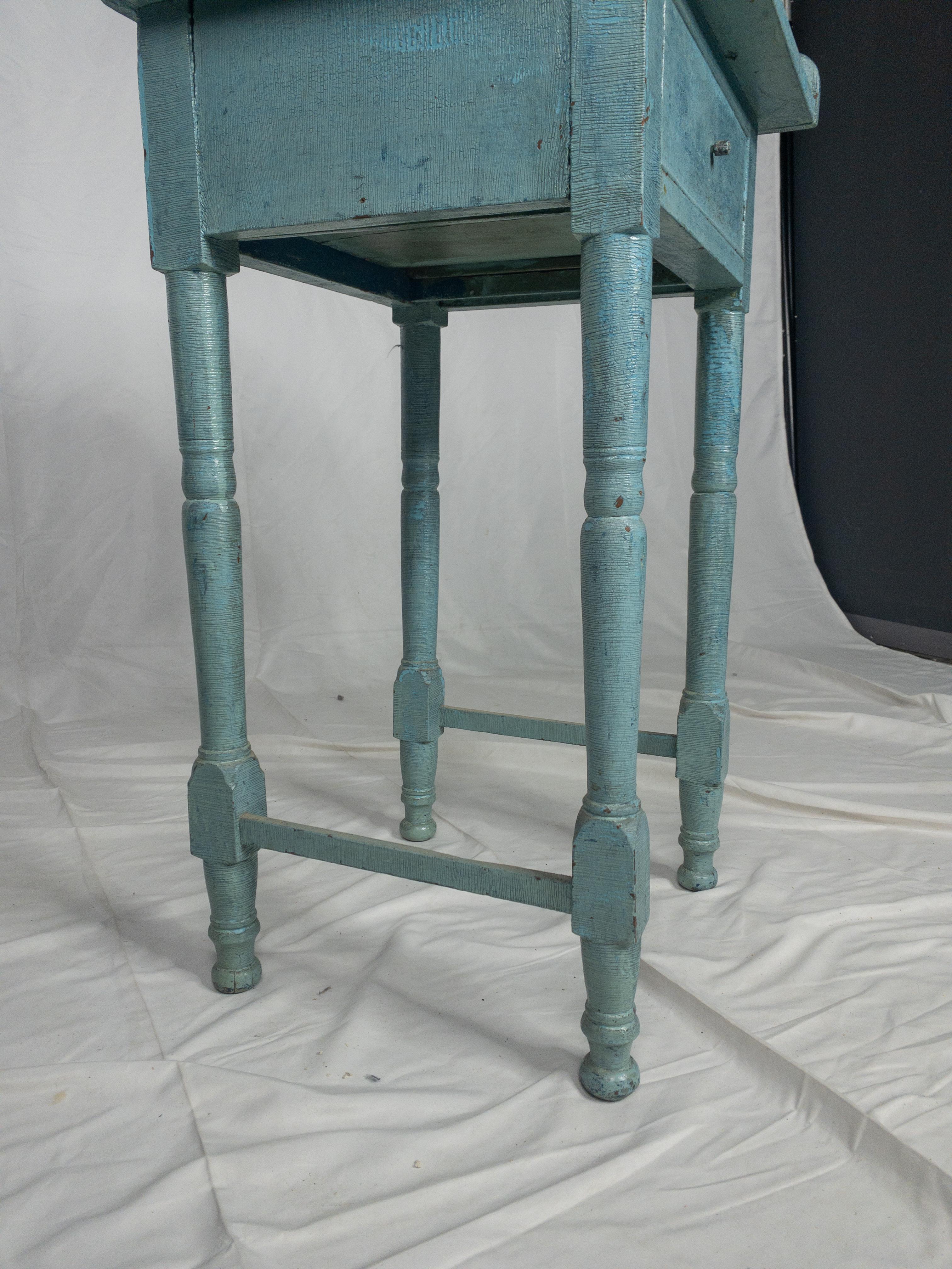 Rare 19th Century American Painted Wooden Side Stand 9