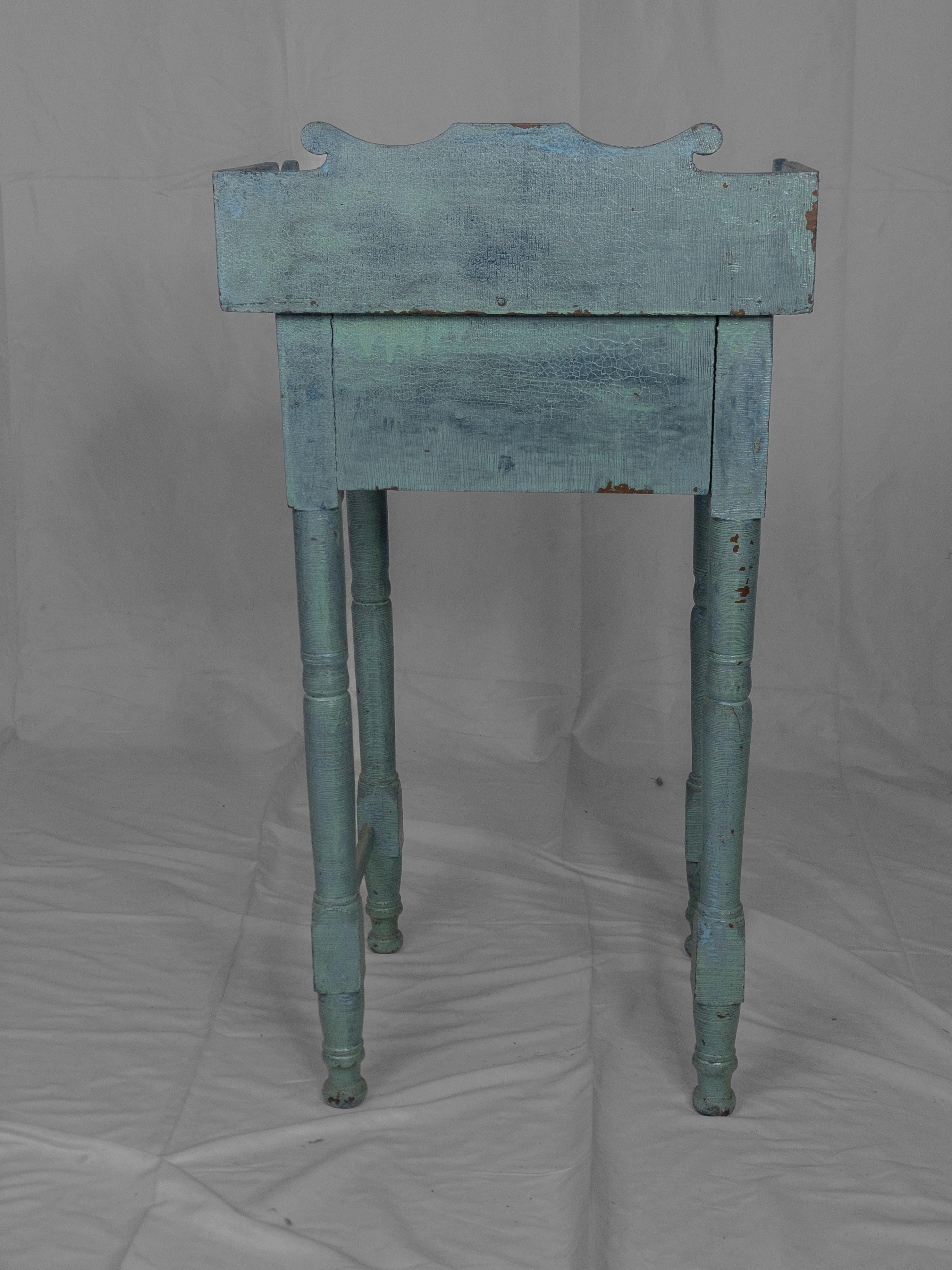 Rare 19th Century American Painted Wooden Side Stand 5