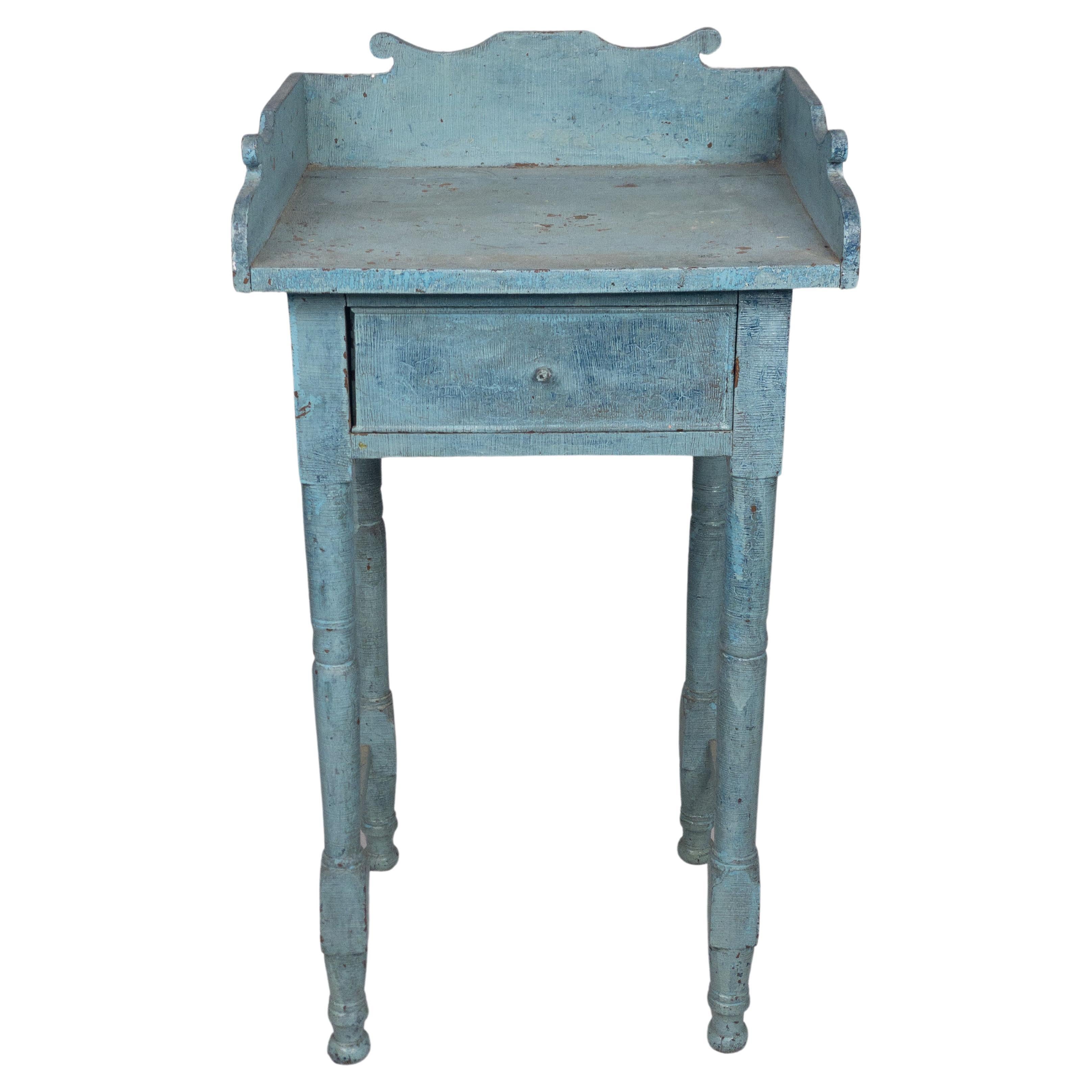 Rare 19th Century American Painted Wooden Side Stand