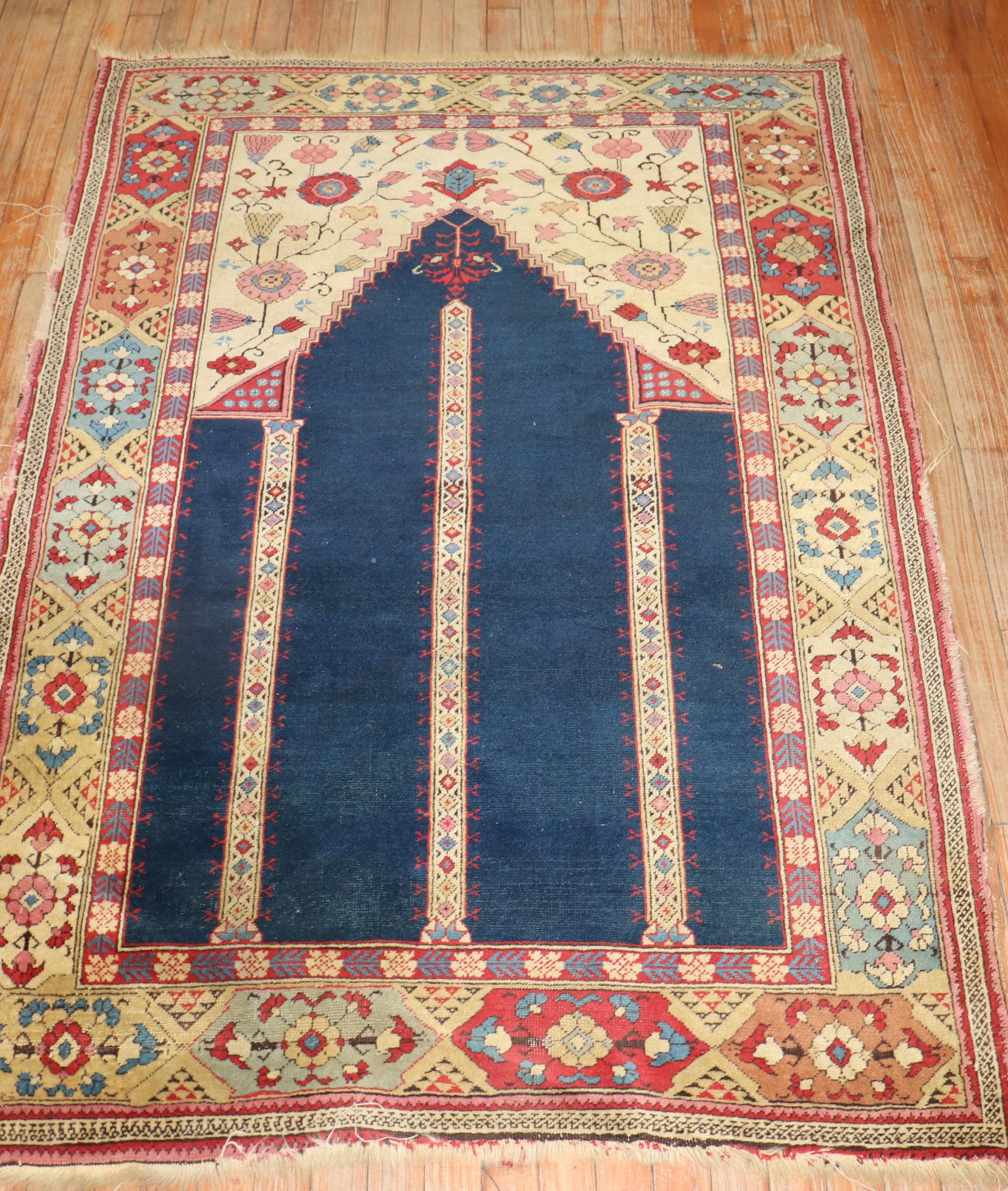 Zabihi Sammlerstück 19. Jahrhundert Antiker rumänischer translvanianischer Tuduc-Gebetteppich  (Rumänisch) im Angebot